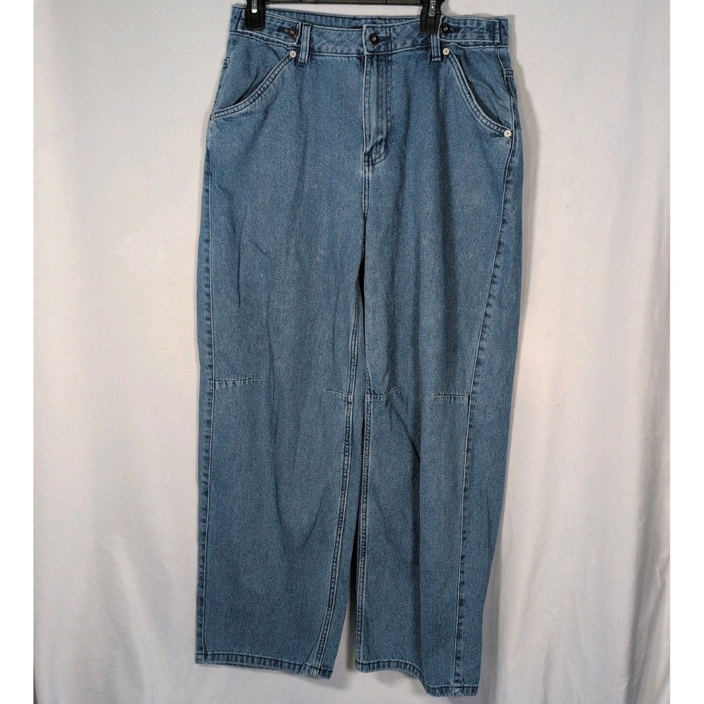 Vans Jeans Men 30X28 Blue Light Wash Denim Adjustable Baggy Skater Relaxed